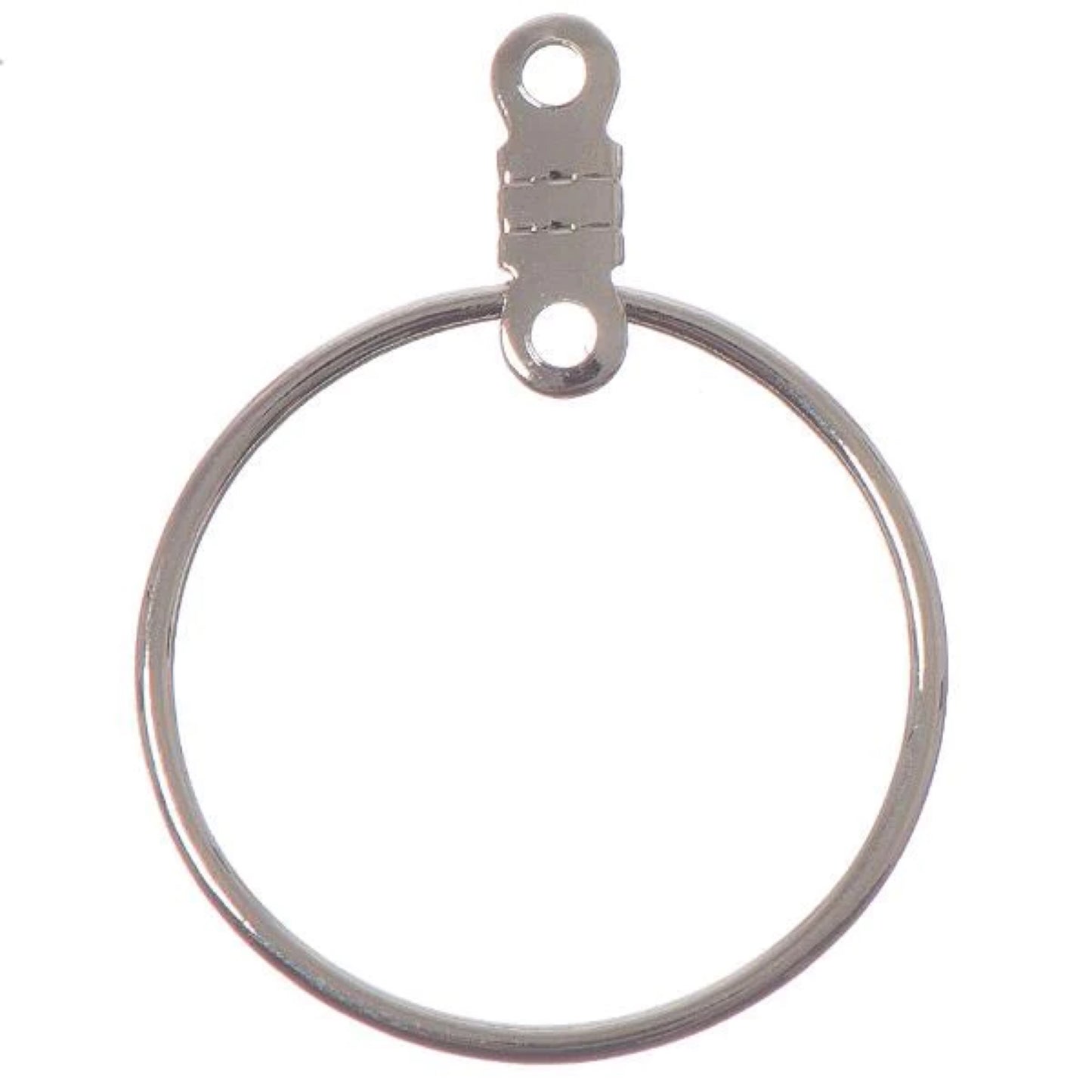 Ear hoops 20mm nickel 10/pk