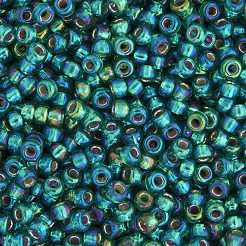 11/0 apx.22g Emerald Silver Lined AB (1017V)