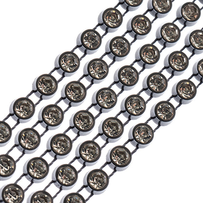 Rhinestone Banding 1yd 1row ss12 Grey Casing/ Crystal