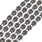 Rhinestone Banding 1yd 1row ss12 Grey Casing/ Crystal