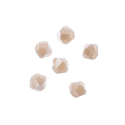 Bicone 2Strand 7in (apx96pcs) 4mm Opaque Cream AB