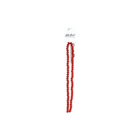 Rondelle 2 Strand 7in (apx78pcs) 4x6mm Transparent Red