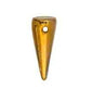 GLASS SPIKE BEADS 5X13MM TRANS. CRYSTAL/AMBER HALFCOATED