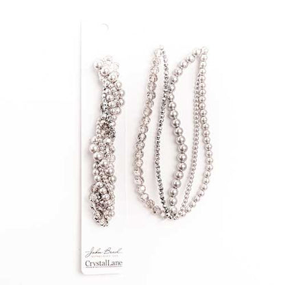 27290100-17 Twisted Bead Strands Silver Brunia