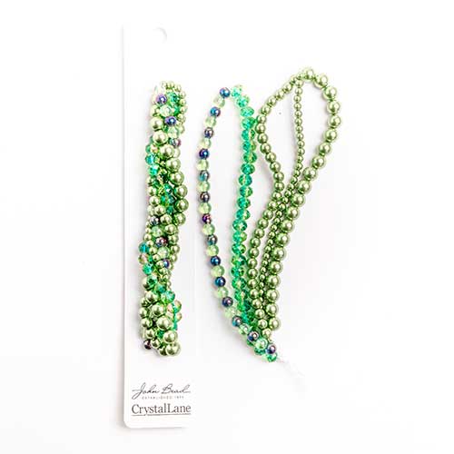 27290100-14  Bead Strands Green Hydrangea