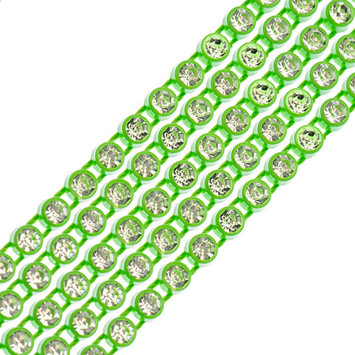 Rhinestone Banding 1yd 1row ss8 Mint Casing/ Crystal