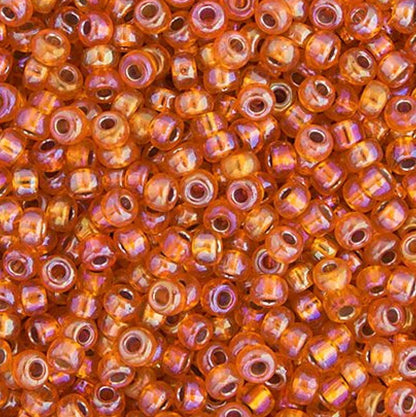 11/0 apx.22g Lt.Orange Silver Lined AB (1008V)