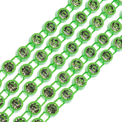 Rhinestone Banding 1yd 1row ss12 Mint Casing/ Crystal