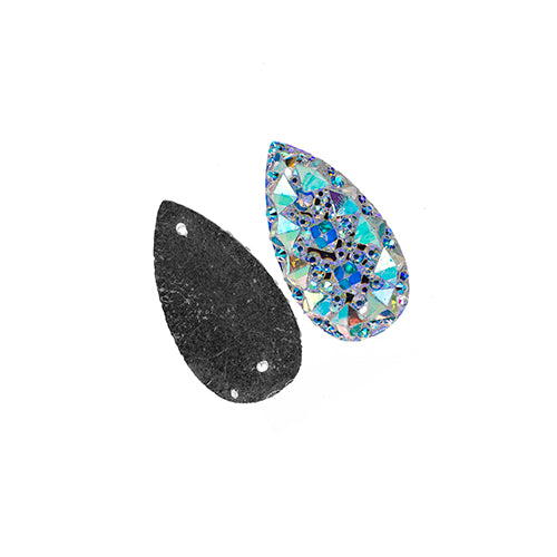 10x20mm Crystal AB emerald gummy spike drop