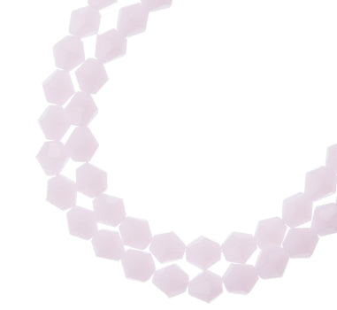 (8mm) Opaque Pink Bicone Crystal Glass (27290111-13)