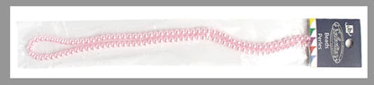 GLASS PEARL Round 4MM  2X8" STRUNG Pink