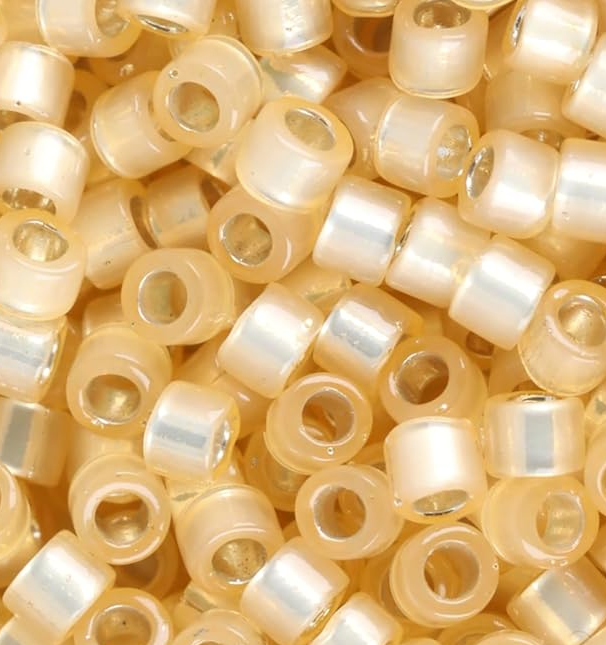 Silver-Lined Beige Miyuki Delica Beads 10/0 (0621V)