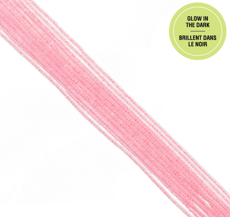 Cylin Bead 11/0 approx.23g Hank Glow in Dark - Pink Neon (1138H)