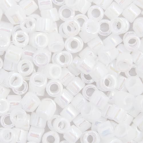 10/0 Delica White Pearl Opaque Ab 5.2g (0202v)