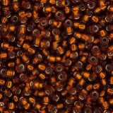 Miyuki Dark Topaz Silver Lined  11/0 APX.22g