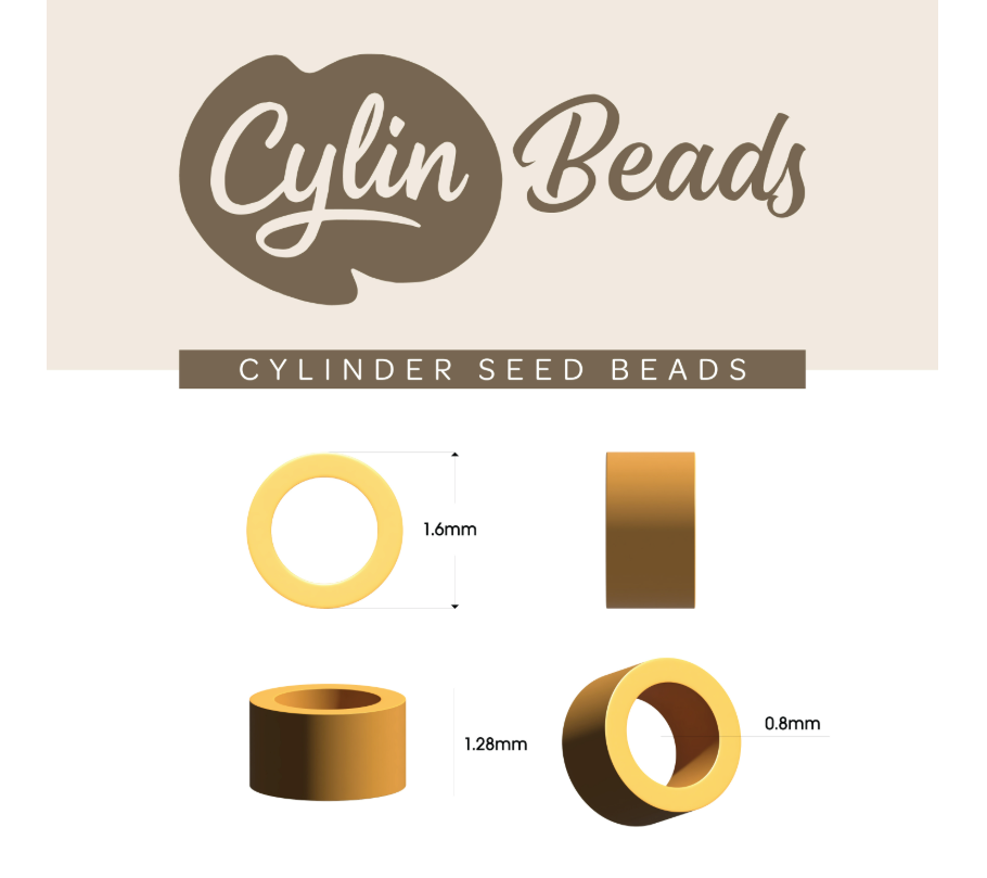 Cylin Bead 11/0 approx.23g Hank Glow in Dark - White to Green