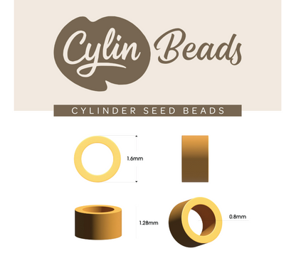 Cylin Bead 11/0 approx.23g Hank Glow in Dark - White to Green