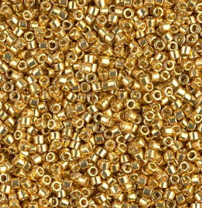 10/0 Miyuki Delica, Duracoat Galvanized Gold (1832V)