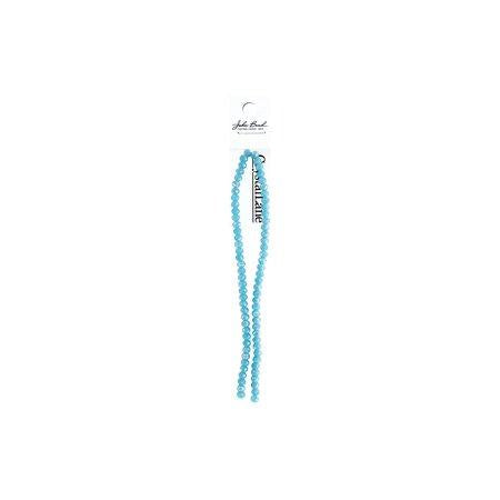 Rondelle 2 Strand 7in (apx78pcs) 4x6mm Opaque Blue AB