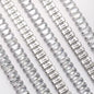 2x4mm Zircona Rhinestone chain on silver base