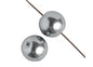 GLASS PEARL ROUND 6mm 2x8" STRUNG GUNMETAL