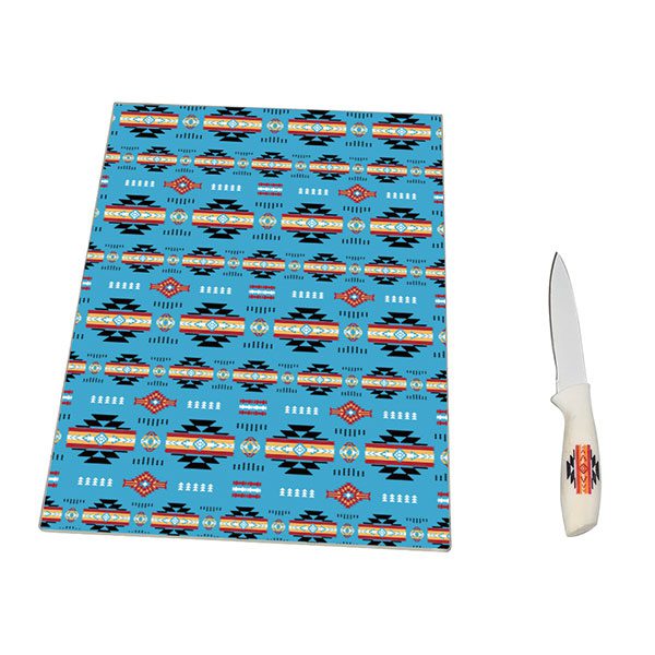 nu Trendz cutting board with stainless steel knife