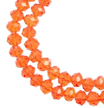 Rondelle 2 Strand 7in (apx78pcs) 4x6mm Transparent Red