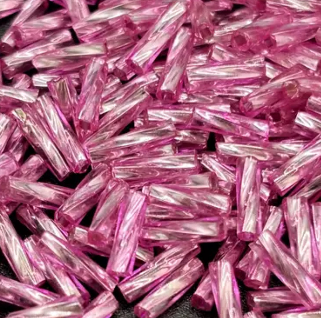 7mm bright pink twisted