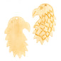 Bone Eagle Head Pendant 2pcs 1.97x1.81in Beige finish work on bone