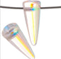 Glass Spike Beads 5x13mm Trans. Crystal AB Halfcoated