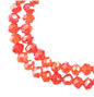 Rondelle 2 Strand 7in (apx78pcs) 4x6mm Transparent Red AB