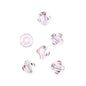 Bicone 2Strand 7in (apx64pcs) 6mm Transparent Light Amber with Purple Luster