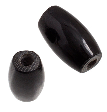 HAIRBONEPIPES OVAL BLACK 0.5" Worked on Bone