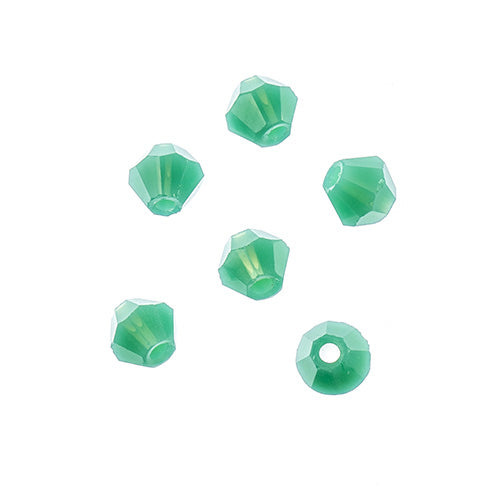 Bicone 2Strand 7in (apx96pcs) 4mm Opaque Turquoise Green