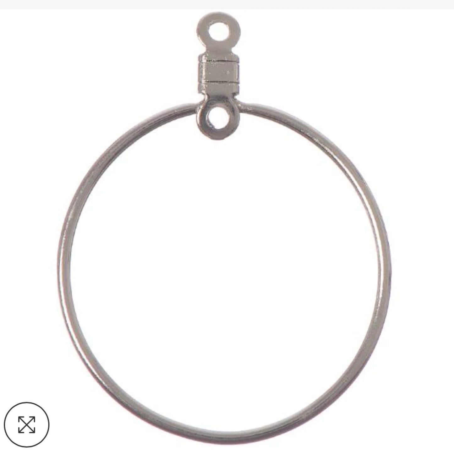 Earhoops 26mm nickel 10/pk