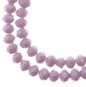 Rondelle 2 Strand 7in (apx58pcs) 6x8mm Opaque Mauve