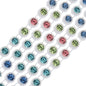 Rhinestone Banding 1yd 1row ss12 White Casing/ Light Multi