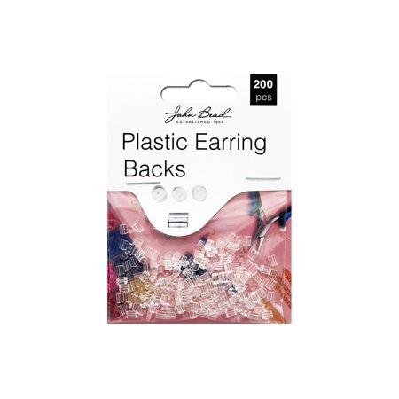 Plastic Earring Backs Clear 200pcs
