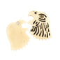 Bone Eagle Head Pendant 2pcs 41x31mm Burnt White finish work on bone