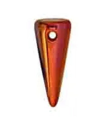 Glass Spike Beads 7x17mm Opaque Black/Sunset Halfcoated
