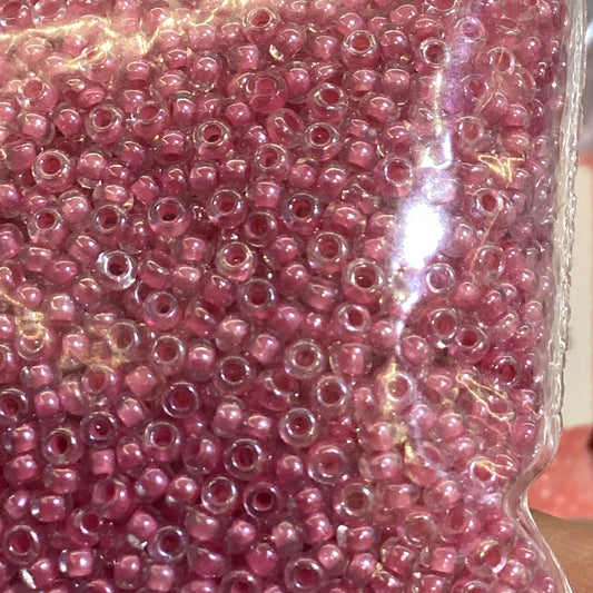 10/0 Red Clear Czech Seed Bead 42g