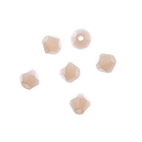 Bicone 2Strand 7in (apx96pcs) 4mm Opaque Light Cream