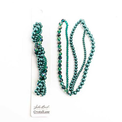27290100-00 Twisted Bead Strands Teal Hydrangea