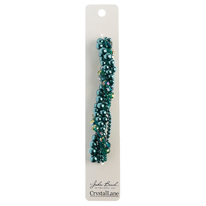27290100-00 Twisted Bead Strands Teal Hydrangea