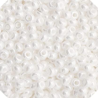 11/0 Vial Opaque White Luster apx23g