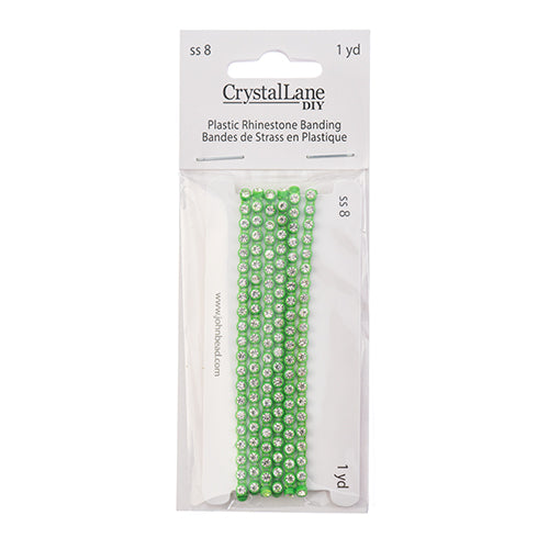 Rhinestone Banding 1yd 1row ss8 Mint Casing/ Crystal