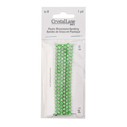 Rhinestone Banding 1yd 1row ss8 Mint Casing/ Crystal