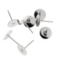 John Bead Ear Post Flat 8mm Nickel 100pc