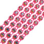 Rhinestone Banding 1yd 1row ss12 Hot Pink Casing/ Crystal AB