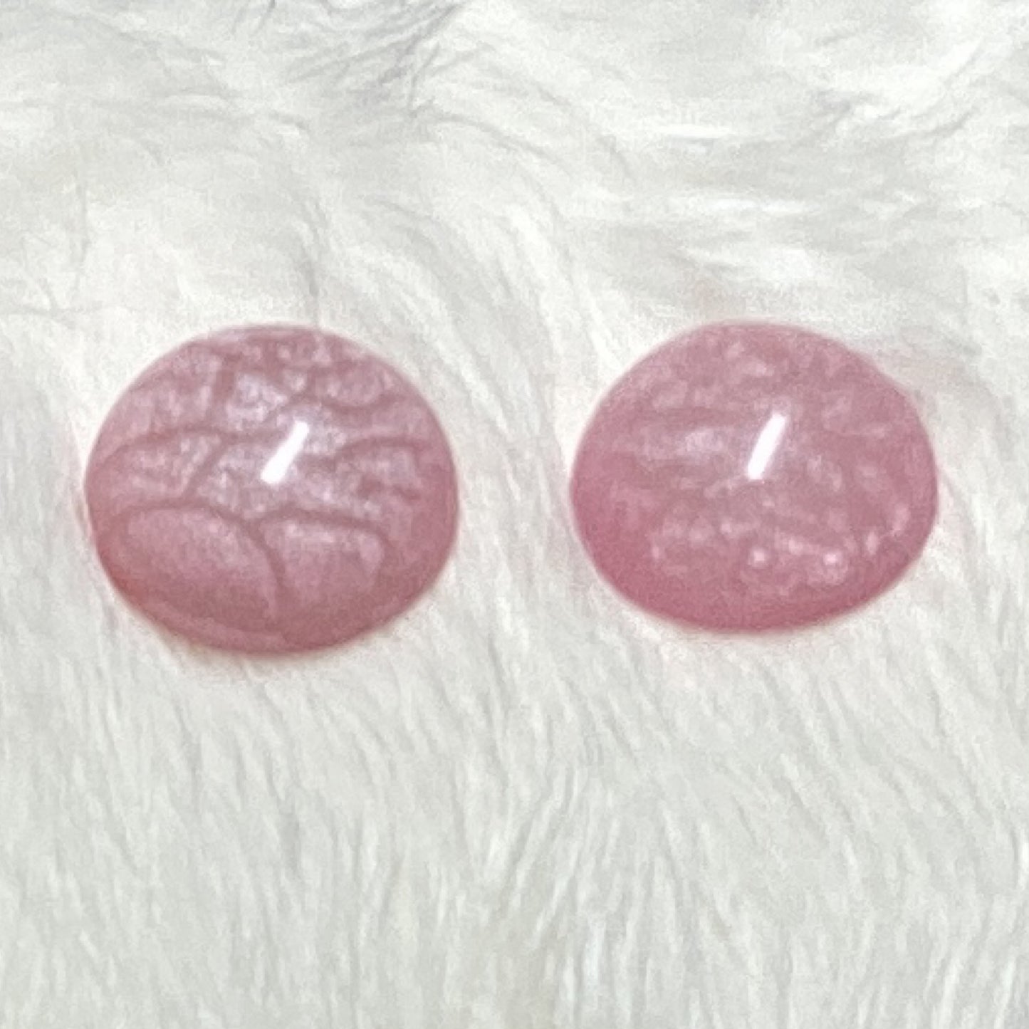 Lilac glitter round cab 16 mm